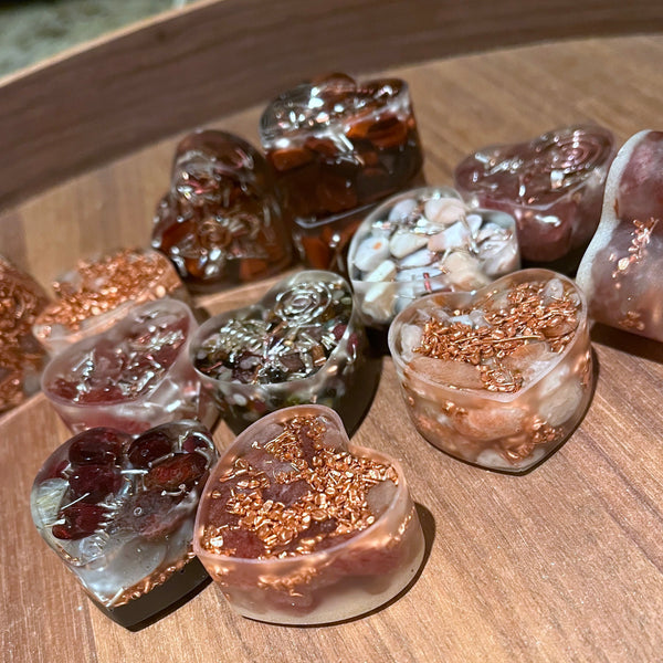 Orgonite Hearts